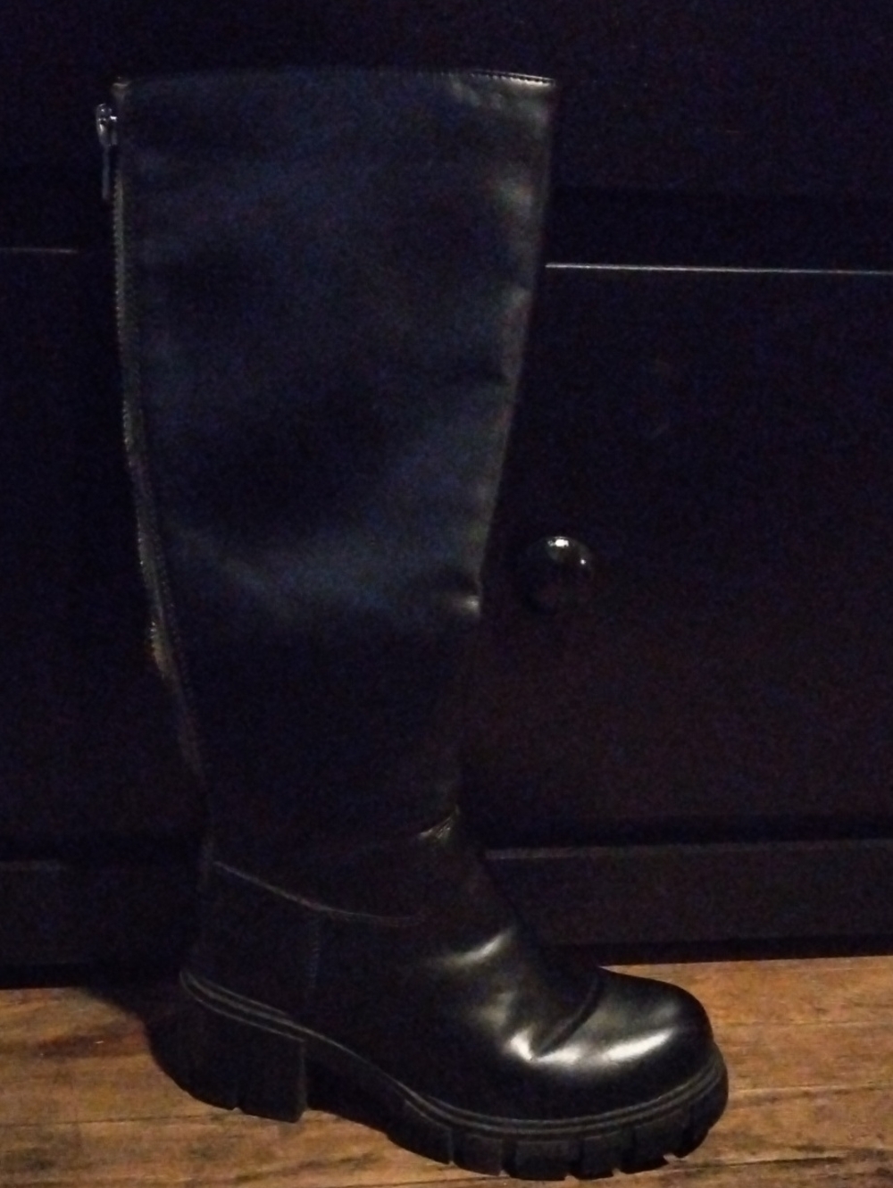 Steve Madden Black Over-the-Knee Platform Boots